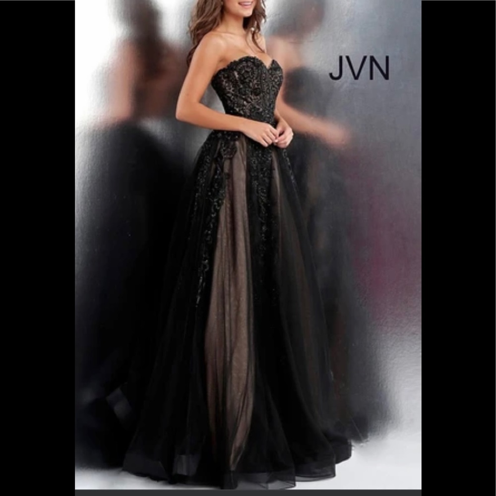 Beautiful formal Jovani A line strapless corset bodice gown